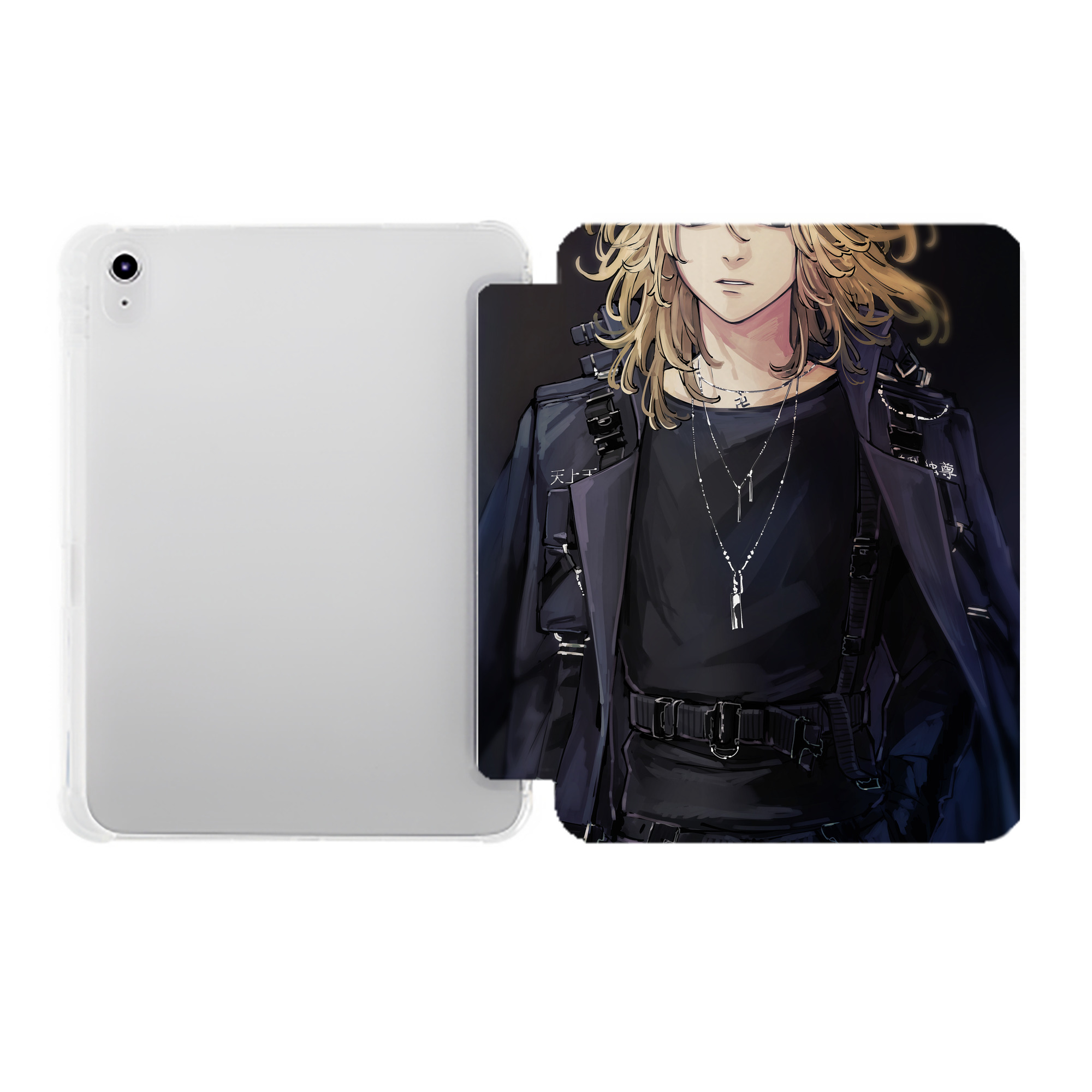 （画像用） 東京リベンジャーズ Tokyo Revengers IPad ケース ペン収納付き 三つ折りスタンド PUレザー×シリコン 対応機種9.5/10.5/10.9インチ